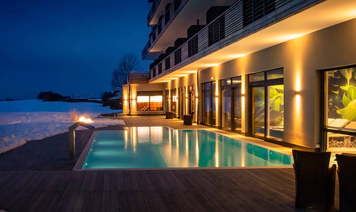 Hotelbild Außenansicht am Abend