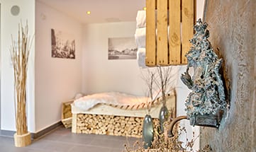 Entspannungszone mit Bett