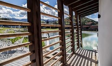 Ausblick vom Haus am See über den Natursee