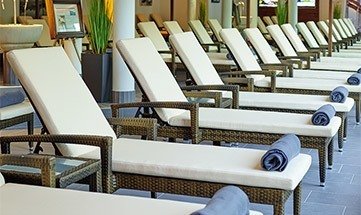 Ruheraum Nahaufname mit Liegen