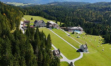 Luftaufnahme des Hotels