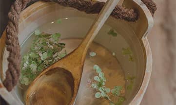 Aufguss in einer Sauna