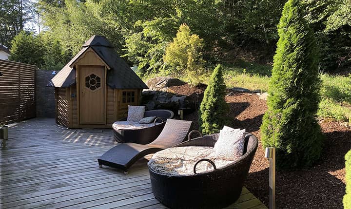 Angebot Wald-Wellness-Suite mit eigener Blocksauna